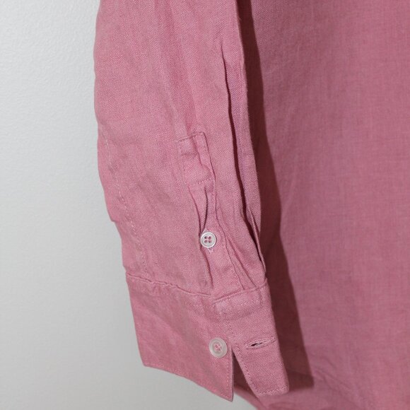 Quince 100% European Linen Button Down Shirt Dusty Rose Pink Small - Picture 3 of 6